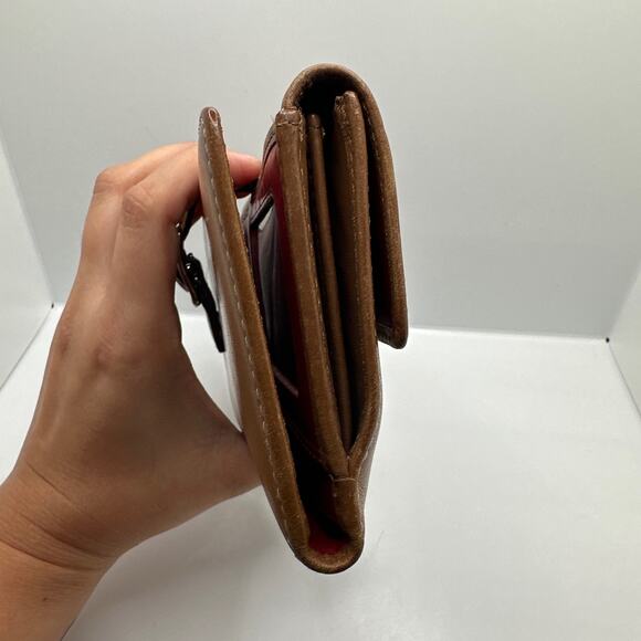 Vintage Soho COACH Brown Buckle Y2k Leather Wallet - Picture 9 of 10